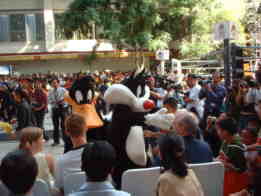 Cartoon
                  Characters Visit Siam Square.